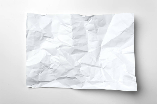 Crumpled paper on white  - Photo, Image