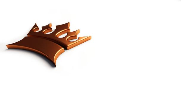 Coroa do rei de bronze. ilustração renderização 3D
. - Foto, Imagem