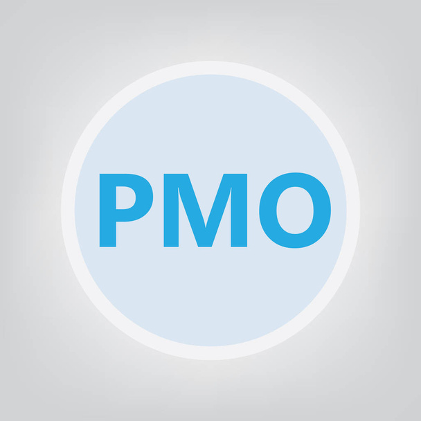 Pmo (プロジェクトマネジメント オフィス) の概念ベクトル図 - ベクター画像