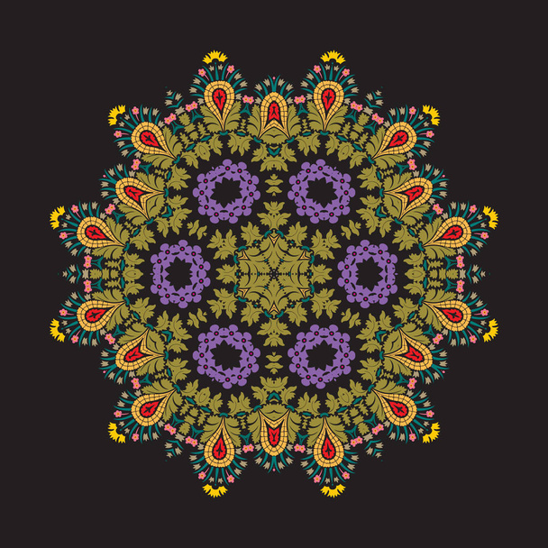 Mandala, Vector Mandala, floral mandala, flower mandala, oriental mandala, coloring mandala. Oriental pattern, vector illustration. Islam, Arabic, Indian, turkish, pakistan, chinese, ottoman motifs - Vetor, Imagem