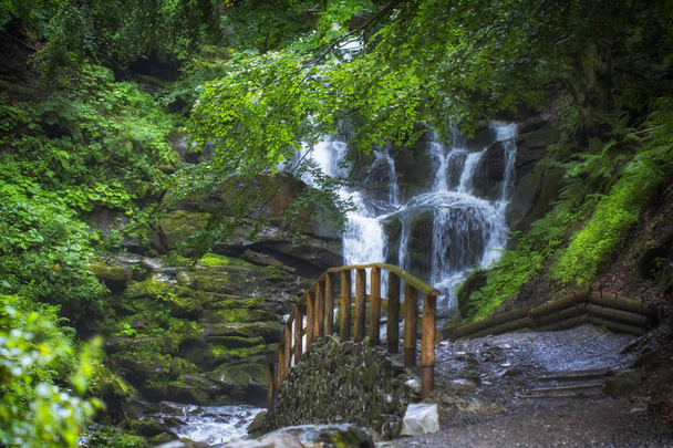 Shidot waterfall, one of the most beautiful waterfalls in the Ukrainian Carpathians - Photo, Image