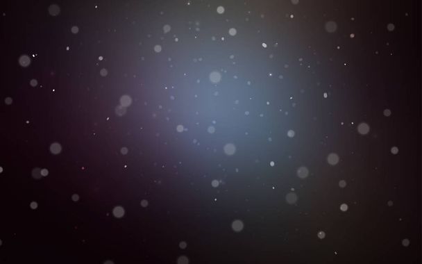 Tmavě modrý vektor šablona s LED sněhové vločky. Zářivé barevné ilustrace se sněhem v vánoční stylu. Vzor lze použít pro novoroční reklamy, brožury. - Vektor, obrázek