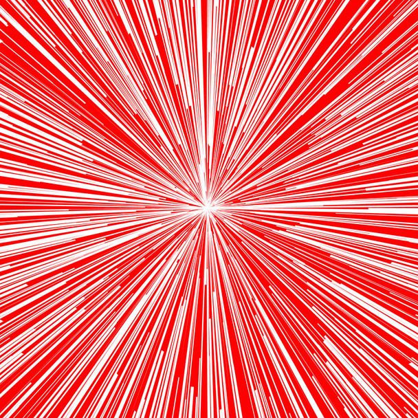 Αφηρημένη διάνυσμα φόντο. Για κόκκινα κόμικ ακτινικών γραμμών. Manga ταχύτητα καρέ. Δράση υπερήρωα. Έκρηξη σφραγίδα εικονογράφηση. Οι ακτίνες του ήλιου ή αστέρι έκρηξη - Διάνυσμα, εικόνα