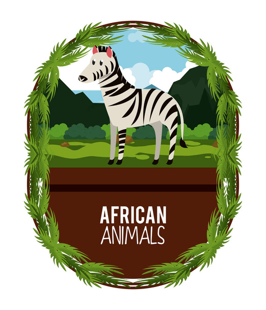Karikatur afrikanischer Tiere - Vektor, Bild