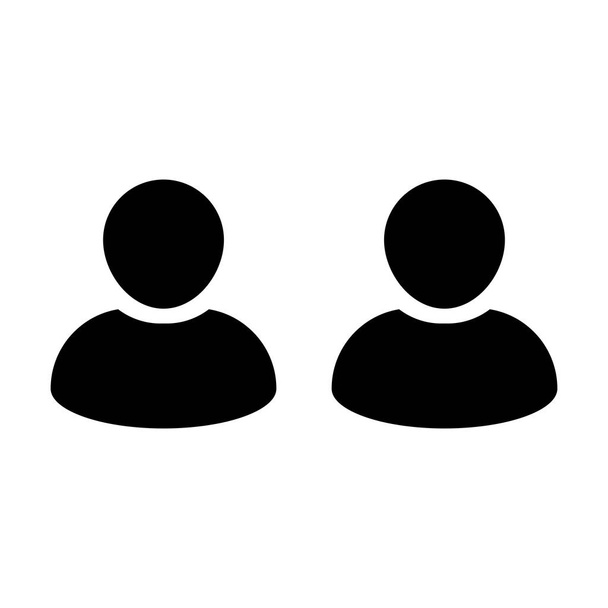 Піктограма лідерства Векторна чоловіча група осіб символ аватар для управління бізнес-командою в плоскій кольоровій ілюстрації піктограми гліфа
 - Вектор, зображення