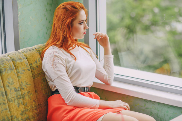 girl near window - Valokuva, kuva