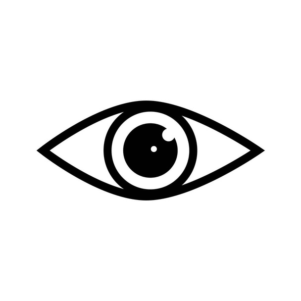 Вектор значка ока з подвійним відбиттям у зіниці. Знак зору, погляд, проблиск, деско, брова, думка, окуляри, погляд і око
.  - Вектор, зображення