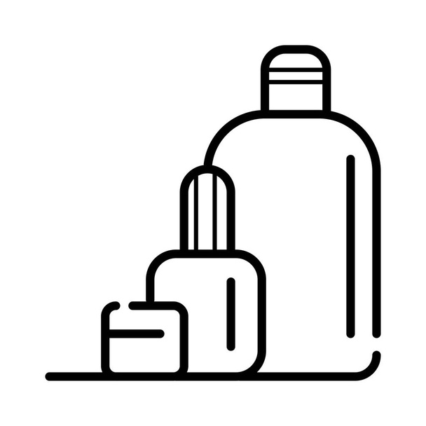 Cosmetc producten flessen illustratie - Vector, afbeelding