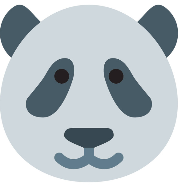 Panda Color Vector Icono de Ilustración Aislada
 - Vector, Imagen