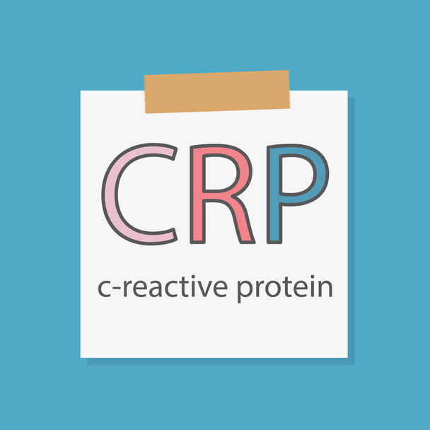 CRP (C αντιδρώσα πρωτεΐνη), γραμμένο σε ένα σημειωματάριο χαρτί-διανυσματικά εικονογράφηση - Διάνυσμα, εικόνα