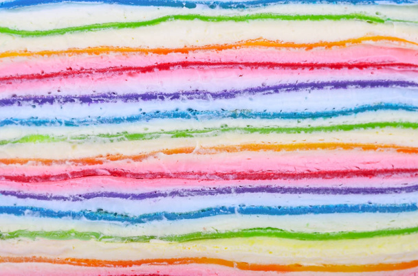 Rainbow Krepowy ciasto tło - Zdjęcie, obraz