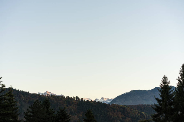 berglandschap bij buergenstock bij Luzern in switzerrland populaire toeristische bestemming - Foto, afbeelding