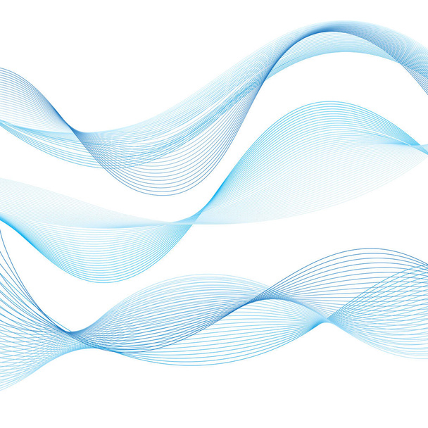 Μπλε διάνυσμα κύματος σε λευκό φόντο. Ένα παράδειγμα για το σχεδιασμό της ιστοσελίδας της επιχείρησης  - Διάνυσμα, εικόνα