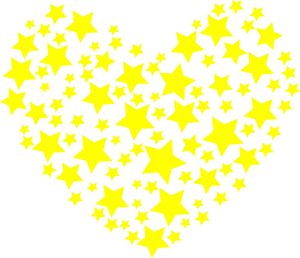 A picture of a heart made up of stars - Photo, Image