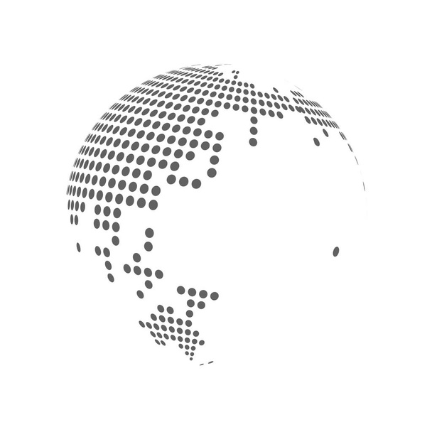 Анотація пунктирна карта світу земної кулі. Векторні ілюстрації
 - Вектор, зображення