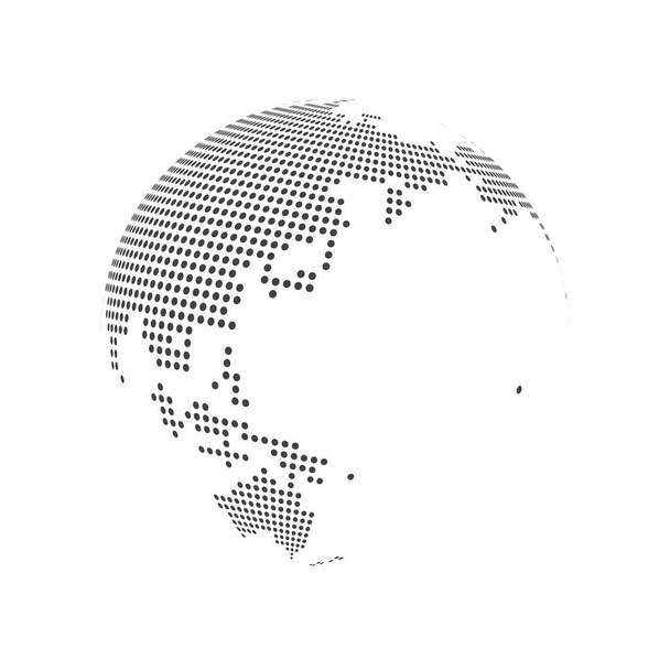 抽象的な点線地球地球の世界地図。ベクトル図 - ベクター画像