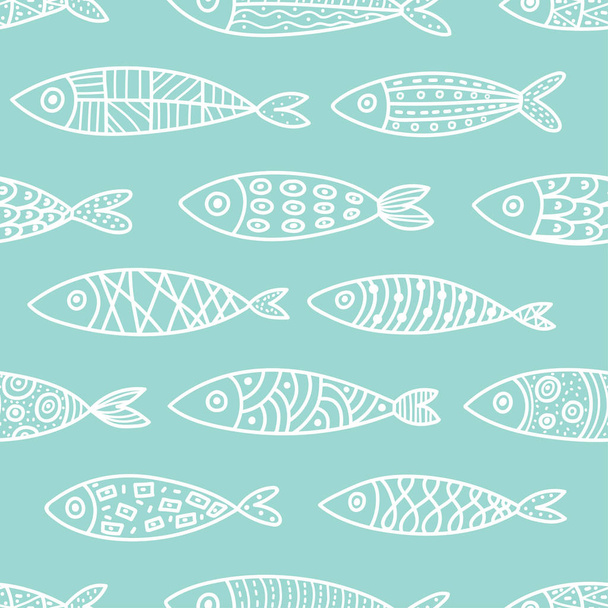 Cute fish.  Kids background. - Vector, Image