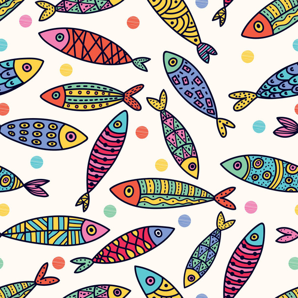 Cute fish.  Kids background. - Vecteur, image