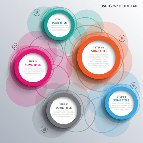 Info graphic with abstract design colored rings vector eps 10 - Vector, Image