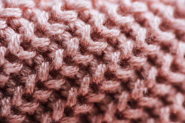 full frame image of pink woolen fabric background - Foto, imagen
