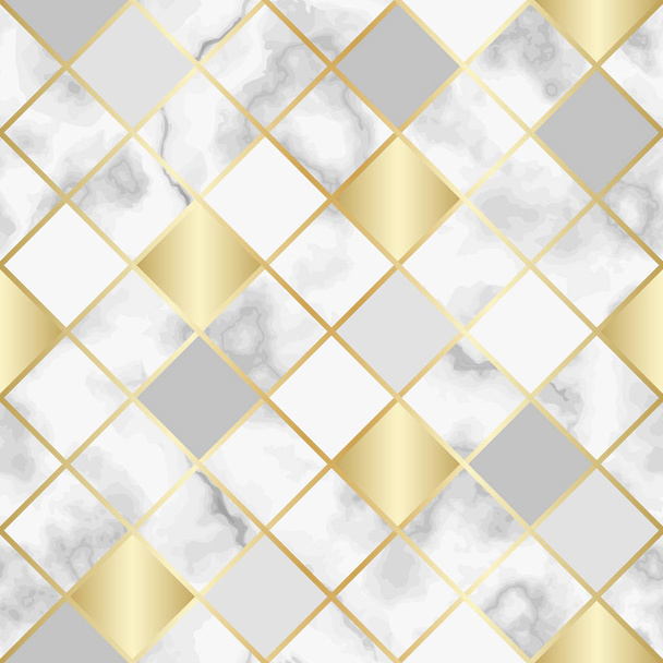 Marble Luxury Geometric Seamless Pattern - Vector, Image
