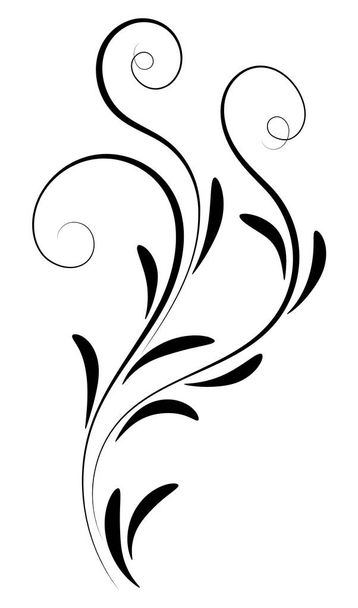 Decorative floral ornament for stencil isolated on white background - Vektor, kép