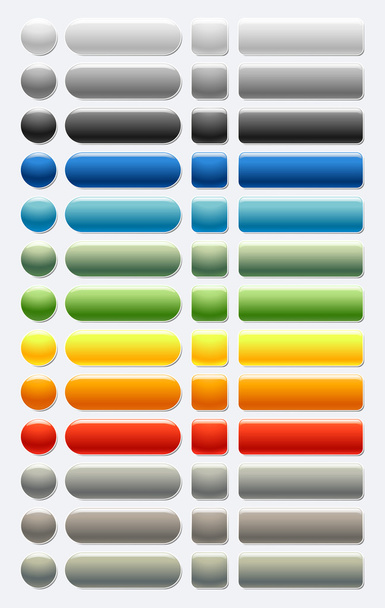 Ύαλος λαμπερός web κουμπί (χρώματος) - Διάνυσμα, εικόνα