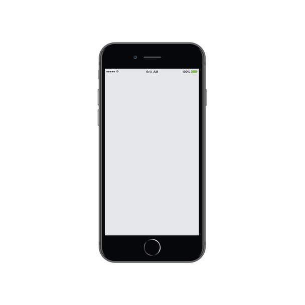 Vektor-Illustration eines realistischen Android-Mobiltelefons Smartphone-Telefon Touchscreen-Gerät. - Vektor, Bild