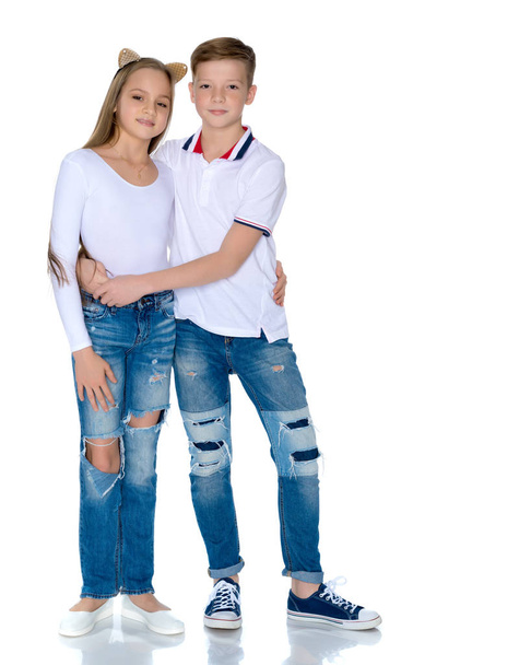 Teens brother and sister. - Foto, afbeelding
