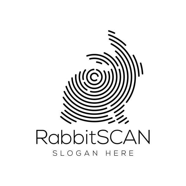 Rabbit Scan Technology Logo vector Element. Animal Technology Logo Template - Vector, Image