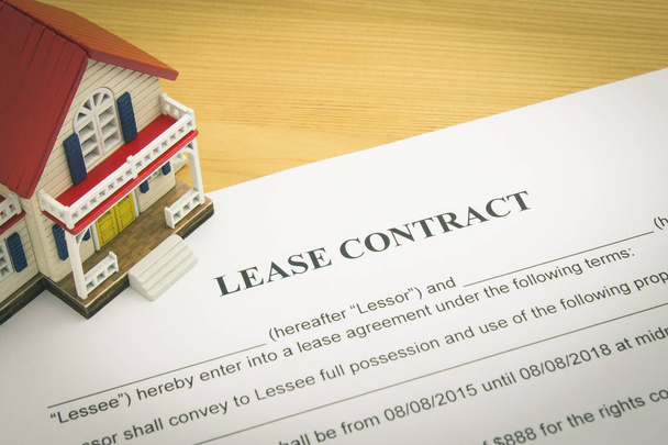 Home lease contract or house lease contract agreement. Concept about home or house rental agreement - Photo, Image