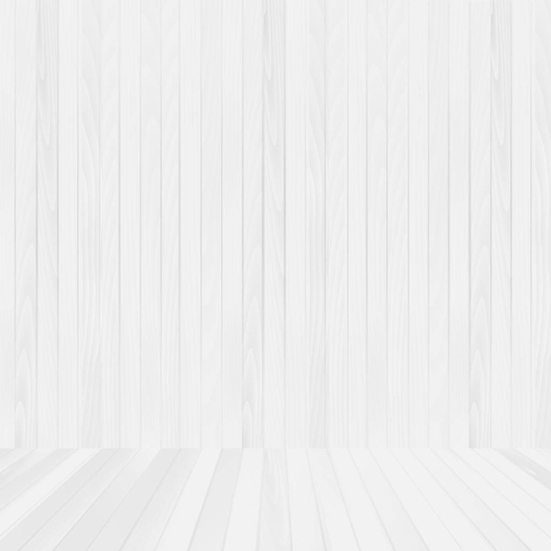 White wood floor and wall background for your design. Vector. - Vector, Image