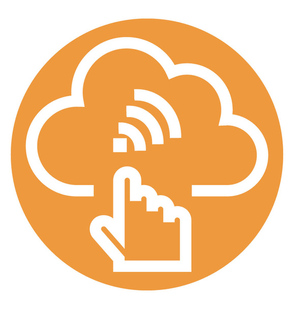 Click on Wifi White Line Vector Isolated Icon - Vector, Image