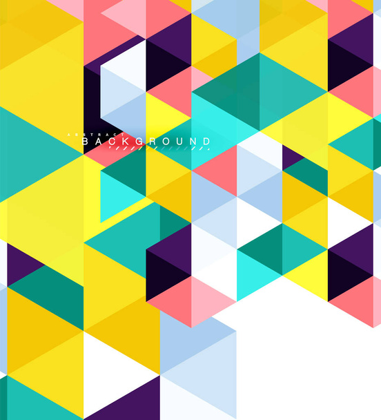 Αφηρημένα φόντο πολύχρωμα τρίγωνα, ψηφιδωτά πλακάκια έννοια - Διάνυσμα, εικόνα