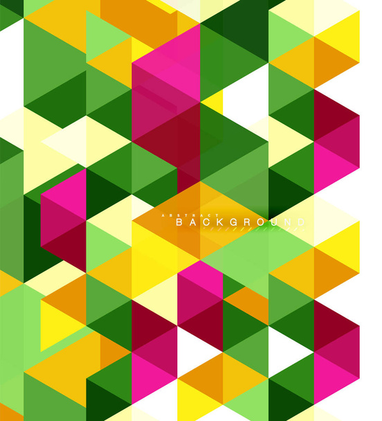 Monivärinen kolmiot abstrakti tausta, mosaiikki laatat käsite
 - Vektori, kuva
