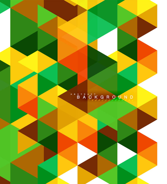 Triângulos multicoloridos fundo abstrato, mosaico azulejos conceito
 - Vetor, Imagem