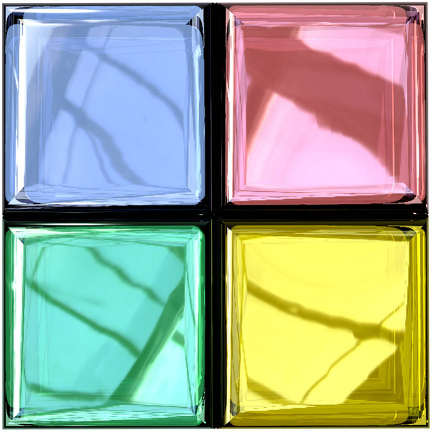 Palette de verre coloré Tile
 - Photo, image