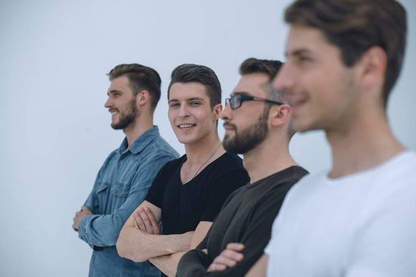 group of friends in casual clothes, side view - Fotó, kép