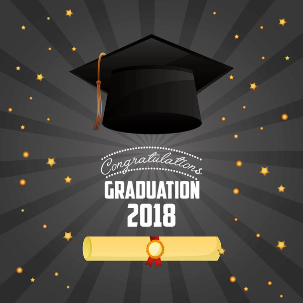 félicitations carte de graduation
 - Vecteur, image