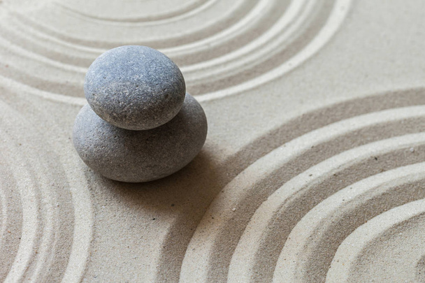 Zen stone garden close up view - Foto, Imagen
