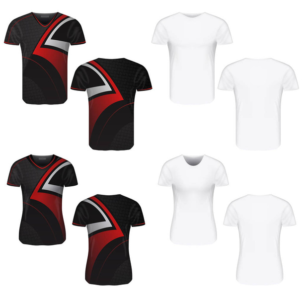 T-shirt Sports Clothes On White Background Set. EPS10 Vector - Vektor, kép