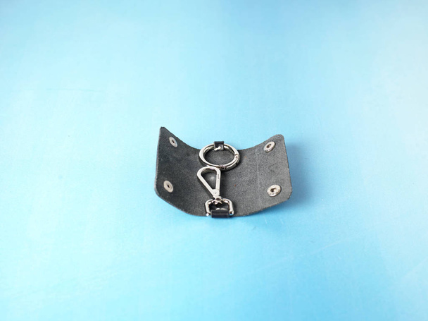 black cow leather keychain - Photo, Image