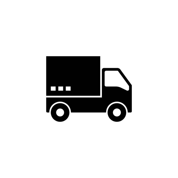Значок плоского вектора грузовика быстрой доставки
 - Вектор,изображение