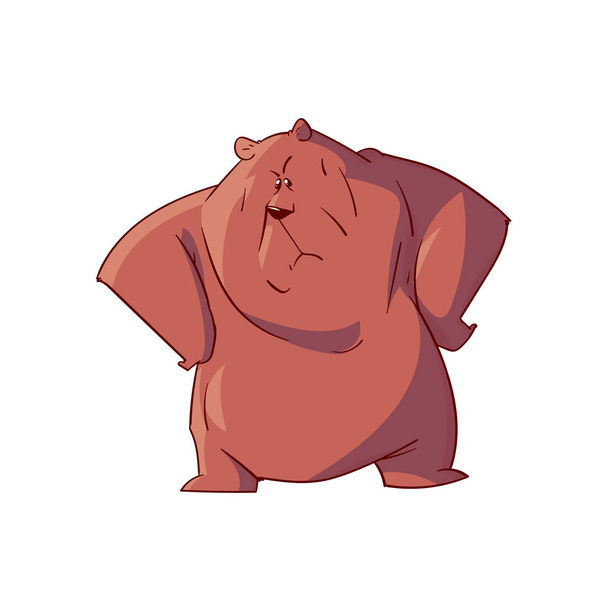 Πολύχρωμο διάνυσμα εικονογράφηση μιας αρκούδας κινουμένων σχεδίων - Διάνυσμα, εικόνα