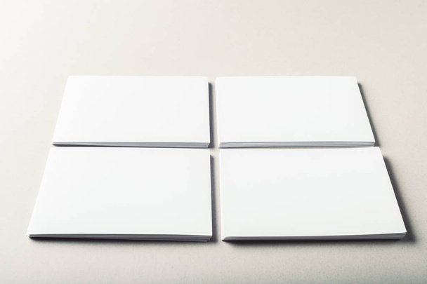 blank business cards on grey background - Fotoğraf, Görsel