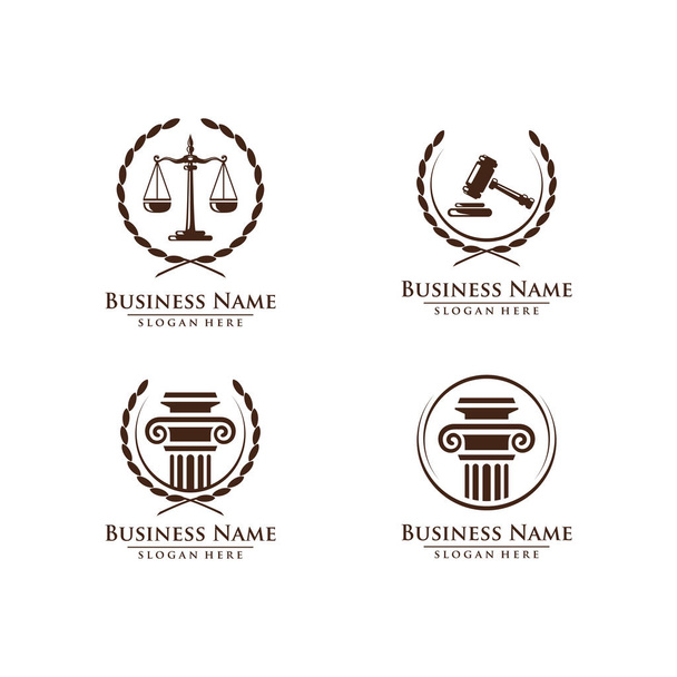 Law and Attorney Firm vector Logo Design - Vector, Image