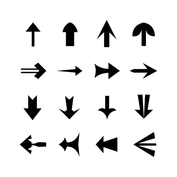 Design a black arrow on a white background. - Vektor, obrázek