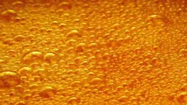 Bebida de soda naranja burbujeante Primer plano
 - Imágenes, Vídeo