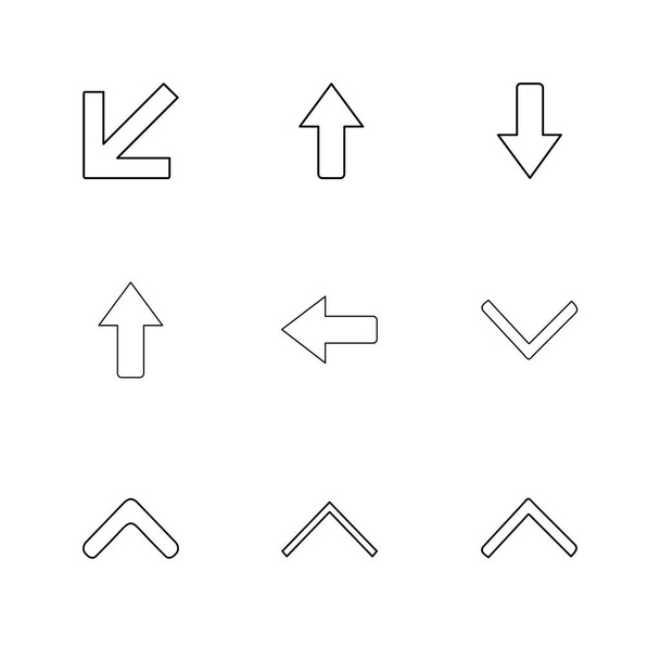 set of minimalistic flat vector app icons - Vector, Imagen