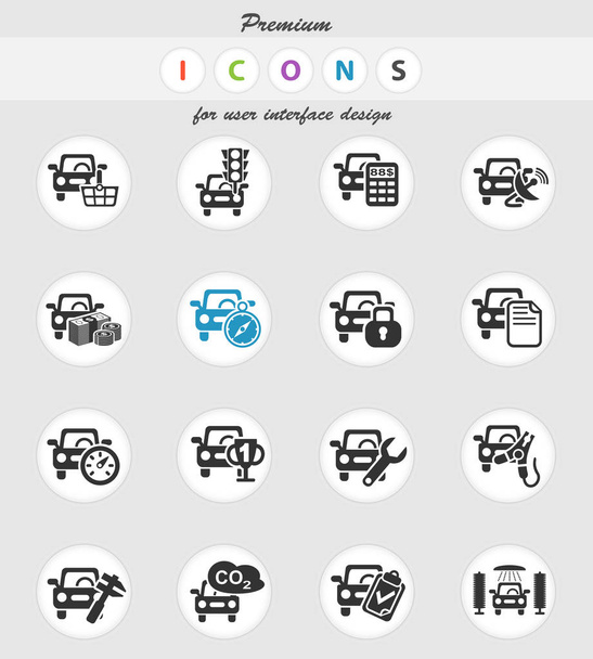 Conjunto de iconos de servicio de coche
 - Vector, imagen